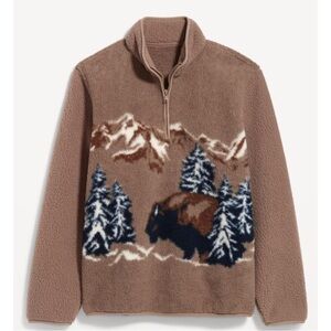old navy men’s buffalo sherpa size large